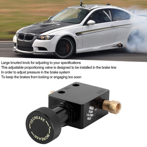 BotaniNest Brake Proportioning Aluminium Alloy Universal Brake Proportional Adjustable In Line Disc Drum Brakes 150‑1200 Pressure Range Universal Fit For Car Modification