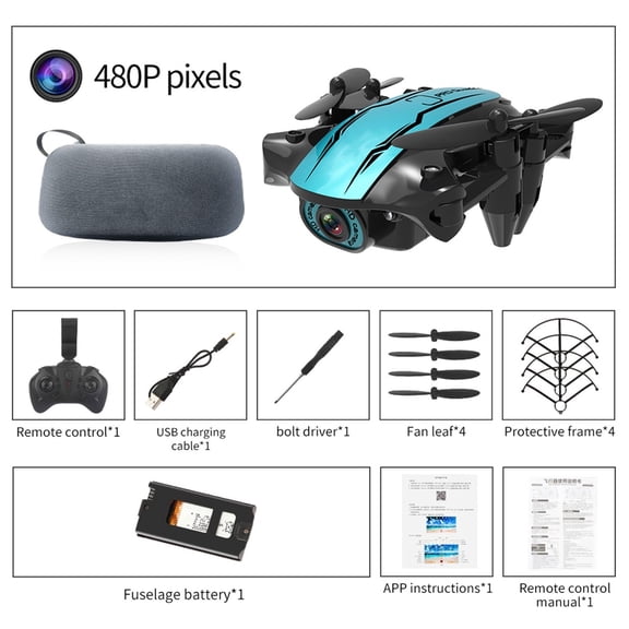 BotaniNest CS02 Mini WiFi FPV HD Camera Altitude Hold Mode Foldable RC Drone Quadcopter