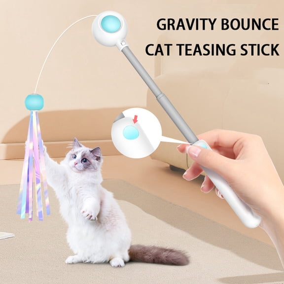 BotaniNest Cat Teaser Stick Cat Self Entertainment Fairy Feather Toy