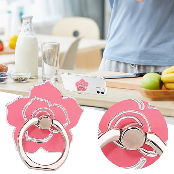 BotaniNest Cell Phone Ring Holder Flower Shape Phone Ring Holder Metal Finger Grip Finger Kickstand 360° Rotation Universal Finger Ring Phone Grip Compatible With All Smartphone