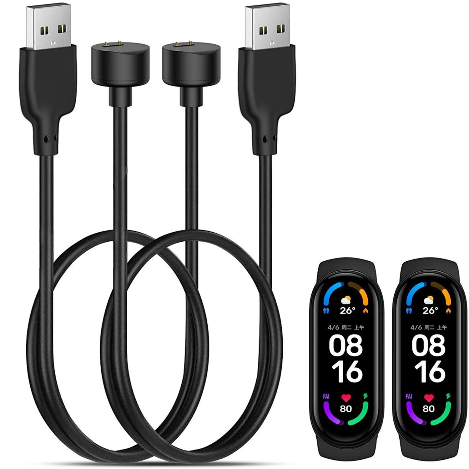 BotaniNest Charging USB Charger Dock Band Cable 6 Bracelet compitable ...