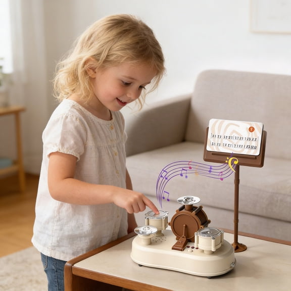 BotaniNest Children's Drums Electronic Finger Drum Mini Portable Desktop Drum Pad With Sensors Compact Exercise Drum For Children And Beginners With Headphone Jack For And