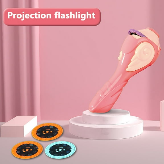 BotaniNest Children's Projection Flashlight Luminous Toy Early Education Pattern Slide Show Picture Bedtime Story Projector