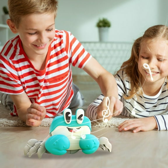BotaniNest Crawling Crab Baby Toys Walking Crab Toys With Lights And Sounds Dancing And Moving Crab Toys Baby Interactive Crawling Toys