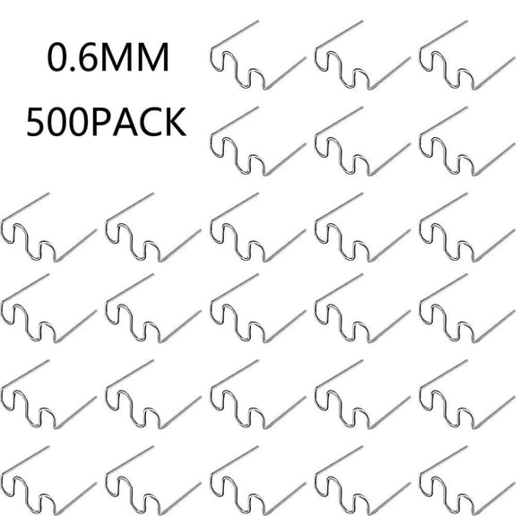 BotaniNest Dciustfhe 1000Pcs Staples For Hot Stapler Plastic Tool Wave Staples Bumper Bodywork 0.8 0.6mm S Wave Staples