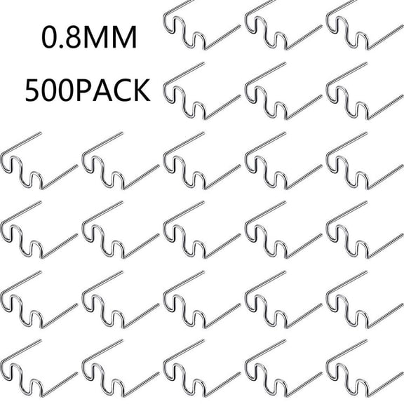 BotaniNest Dciustfhe 1000Pcs Staples For Hot Stapler Plastic Tool Wave Staples Bumper Bodywork 0.8 0.6mm S Wave Staples