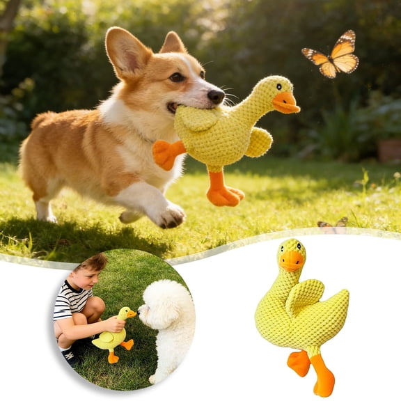 BotaniNest Dog Toys for Aggressive Chewers, Nylon Dog Chew Toy,Calming Chew With Quack Sound for Large Small Medium Dogs