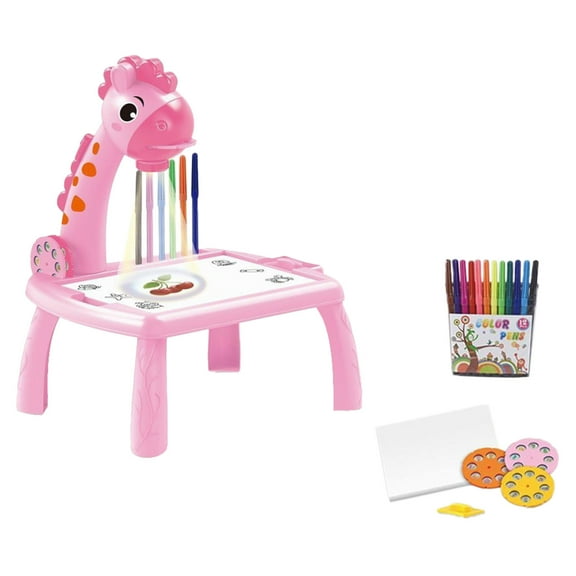 BotaniNest Drawing Projector Table For Boy Girl And Draw Projector Toy With Light Music Smart Projector Desk Erasable Doodle Drawing Board Projection Painting Machine For Kid Less Than 100ml