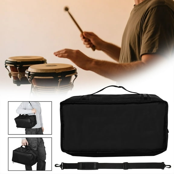 BotaniNest Drum Bag Fabric Padded Drum Adjustable Hand Carry & Shoulder Strap Protable Travel Drum