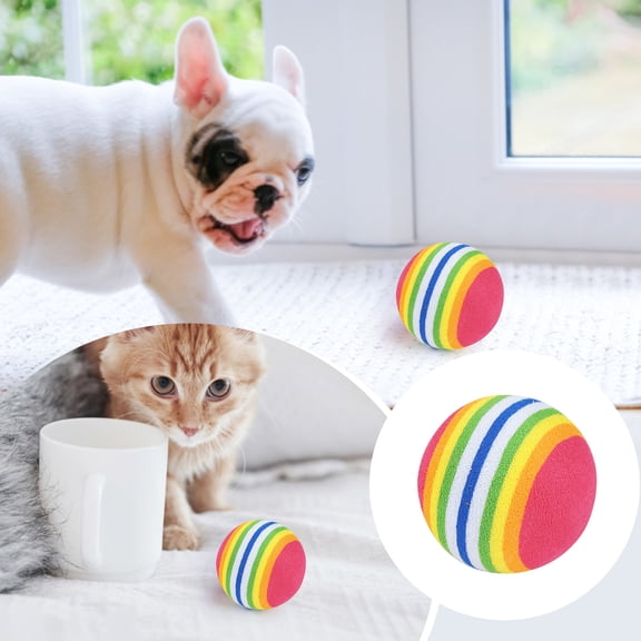 BotaniNest Foam Striped Rainbow Cat Toy Interactive Pet Toy Cat Supplies