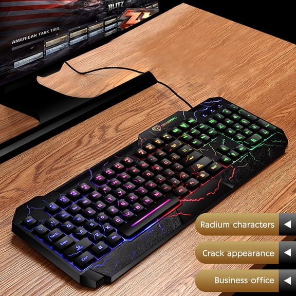 BotaniNest Gaming Wired Crack 104-Key Backlit Breathing Keyboard Color 60 Keyboard Keyboard