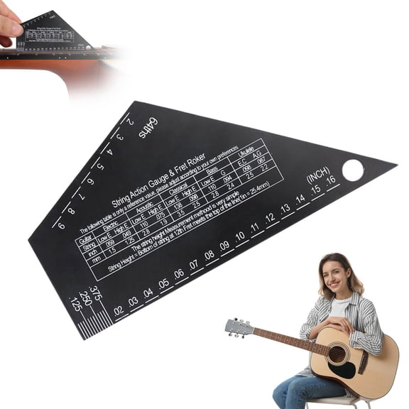 BotaniNest Guitar String Action Gauge Precision Tool For Accurate String Height Measurement On Guitars Basses