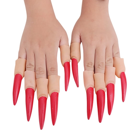 BotaniNest Halloween Decorations 10pcs Zombies Witch Fake Finger Nail Set Halloween Masquerade Finger Nails