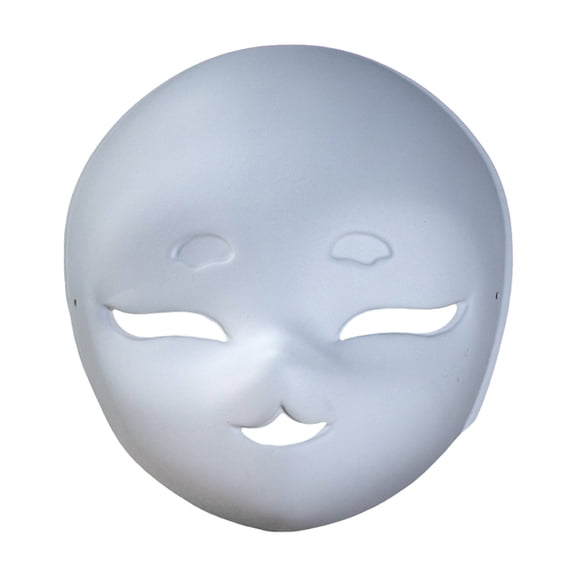BotaniNest Halloween Decorations Furry Head PVC White DIY Painted Cartoon Costume Prop Masquerade Party Cosplay Halloween Day Party