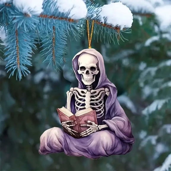 BotaniNest Halloween Decorations Halloween Acrylic Skeleton Hanging Ornament Halloween Ornament Acrylic Window Hanging Halloween Home Wall Hanging Present