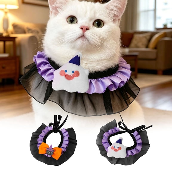 BotaniNest Halloween Decorations Halloween Collars Cat Necklace Adjustable Buckle Breakaway Design For Small Medium Large