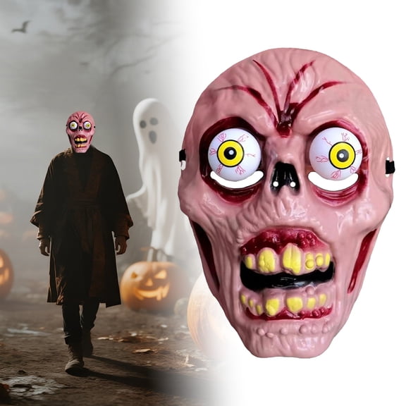 BotaniNest Halloween Decorations Halloween Scary Creepy Skeleton With Spring Eyes Party Costume Accessory For Adults And Kids