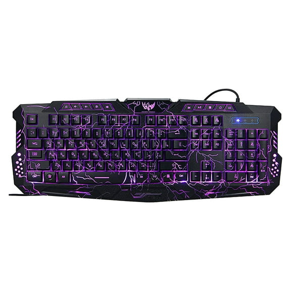 BotaniNest Illuminated Gaming Keyboard Backlit USB Colors 3 Led M200 Backlight Crack Keyboard