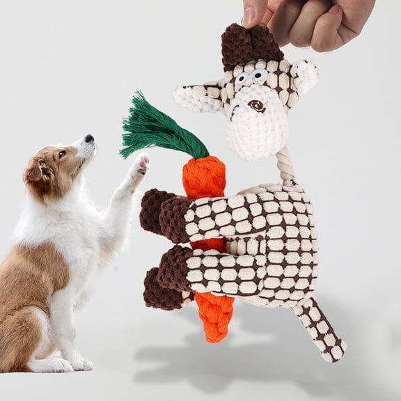 BotaniNest Indestructible Dog Toys 2025 Upgrade Dog Toy For Aggressive Chewers Dogs Squeaky Durable Chew Toy For Indoor Teething Stuffed Toys For Small Medium Large Animals