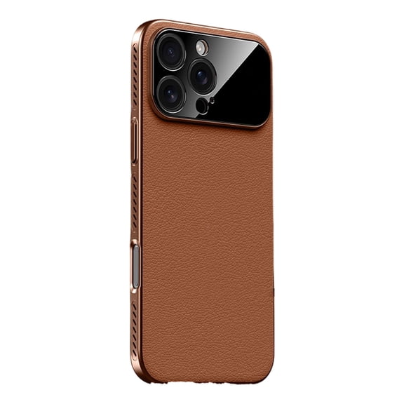BotaniNest Large Window Phone For IPhone 17 PU Leather And Hard PC Heat Dissipation And Breathable Bumper Autofocus Lens Drop Proof Shockproof Protective Cover