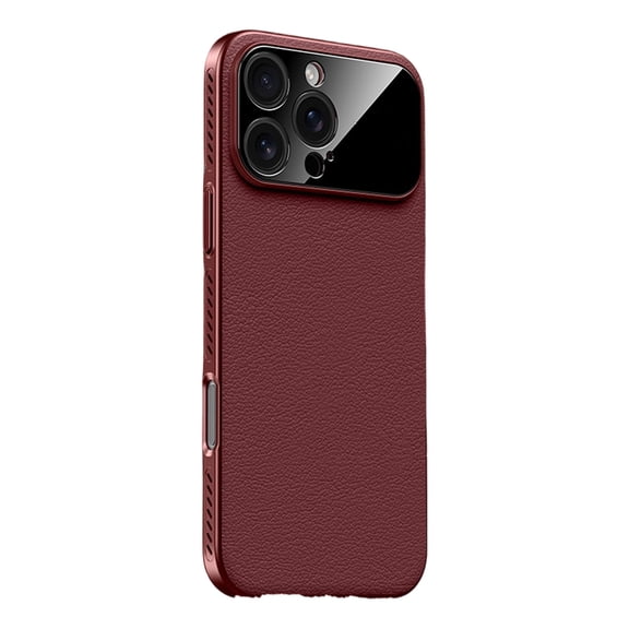 BotaniNest Large Window Phone For IPhone 17 PU Leather And Hard PC Heat Dissipation And Breathable Bumper Autofocus Lens Drop Proof Shockproof Protective Cover