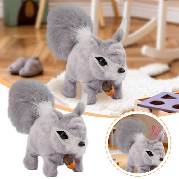 BotaniNest Lifelike Animated Squirrel Interactive Stuffed Animal With Realistic Sounds And Gentle Movements For All Ages
