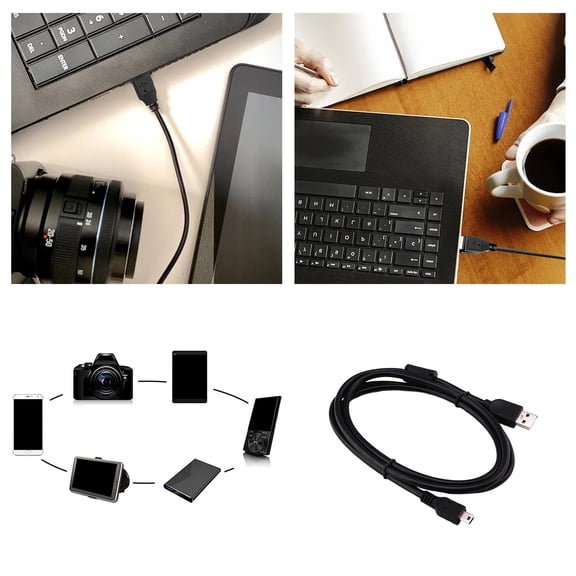BotaniNest Mini Usb Data MP3 Adapter MP4 Camera Charging USB SYNC DATA TRANSFER POWER CHARGER CORD CONNECT PC FOR GPS
