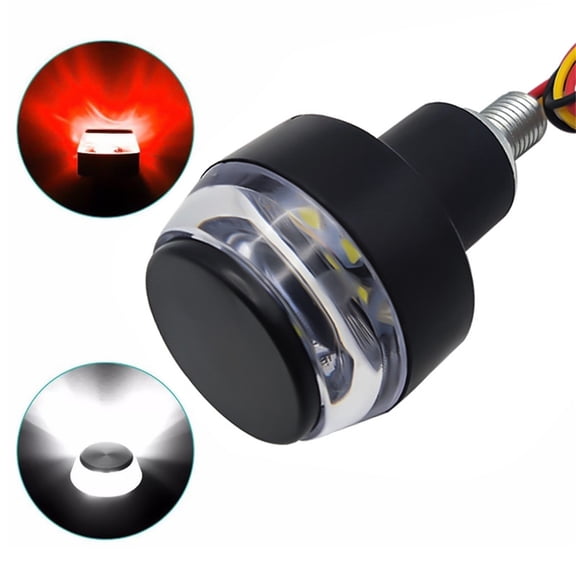 BotaniNest Motorcycle Handle Indicator For 22 Mm Handlebar Amber LED For Motorcycle Yellow Flashing Handle Grip Bar Indicator Marker Lamp