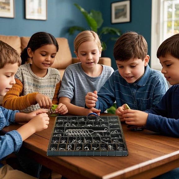 BotaniNest Nine Chain Metal Puzzle Toy Intelligence Buckle: Thinking