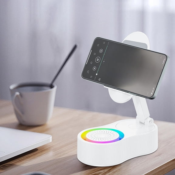 BotaniNest No Pair Speaker & Charging Stand Foldable Cellphone Stand With Speaker And Power Bank For Home And Outdoors