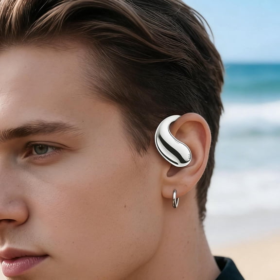 BotaniNest Open Ear Headphones 6.0 Clip On Earbuds Wireless With 36H Noise Cancelling Sports Headphones