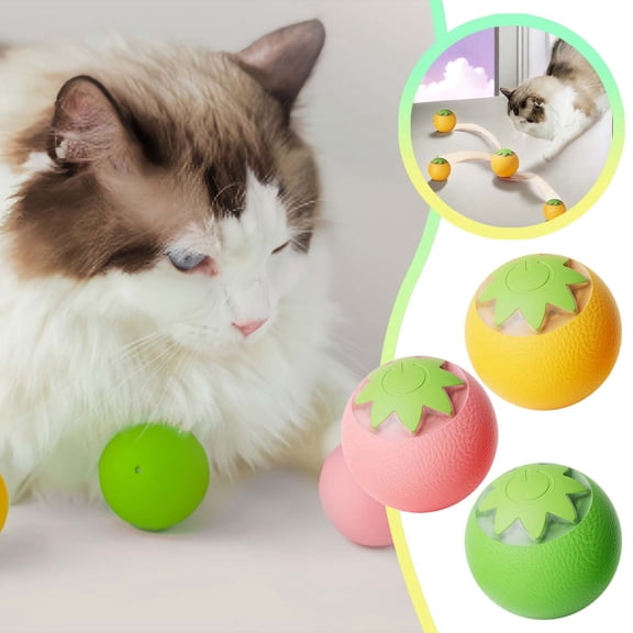 BotaniNest Orange Cat Pet Toy Rolling Cat Self High Boredom Automatic Rolling