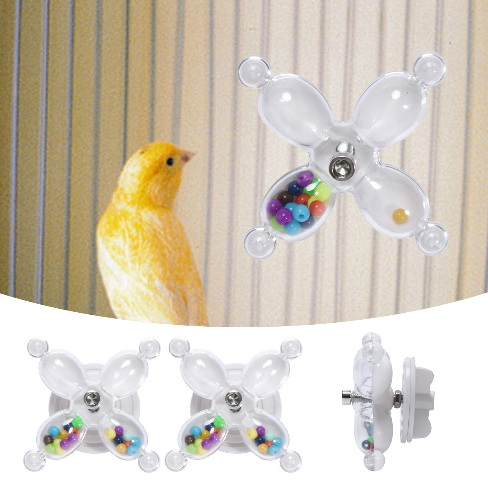 Picture of BotaniNest Parrot Rotating Toy Bird Toy Interactive Rattle For Rotating ...