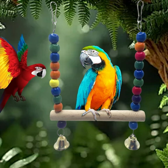 BotaniNest Parrot Trick Tabletop Toys Bird Training Basketball Stacking Rings Toy Kit Bird Puzzle Set