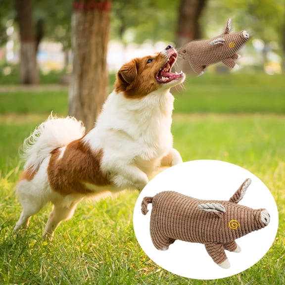 BotaniNest Pet Toys Can Make Noise Toy Pigs Corn Velvet Cute Plush Pigs