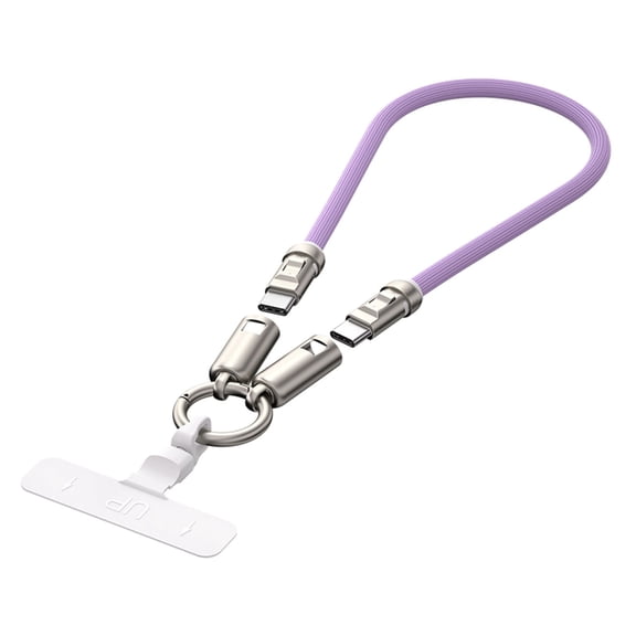 BotaniNest Phone Wrist Lanyard Built In 240W Type C Phone Lanyard Charging Fast Charge & Data Transfer With Tether Tab