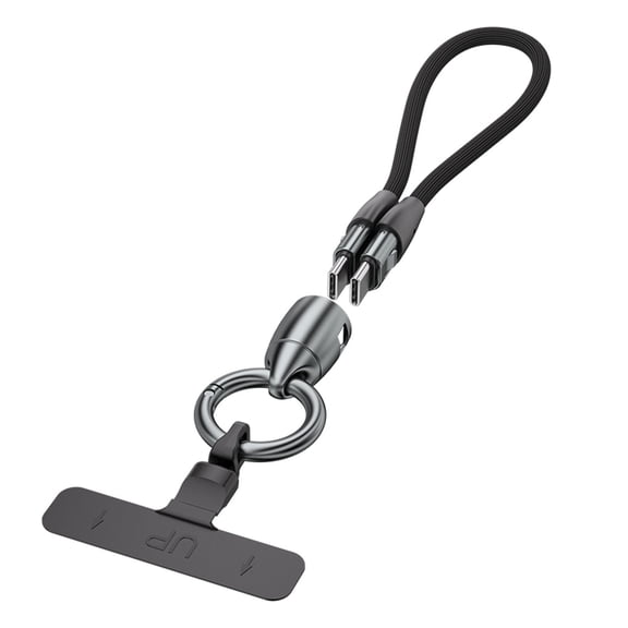 BotaniNest Phone Wrist Lanyard Built In 240W Type C Phone Lanyard Charging Fast Charge & Data Transfer With Tether Tab