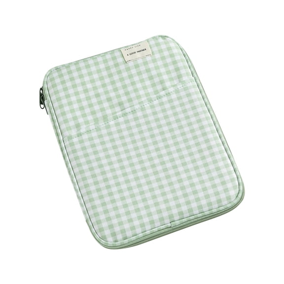 BotaniNest Plaid Tablet Bag 11 Inch Pocket Storage Bag