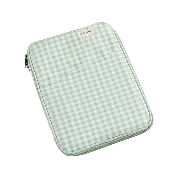 BotaniNest Plaid Tablet Bag 13 Inch Pocket Storage Bag