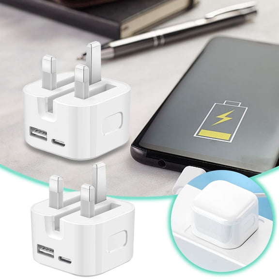 BotaniNest Port USB Travel Power Adapter Mobile Phone Charger UK International Block Cube Plug For IPhone And IPad