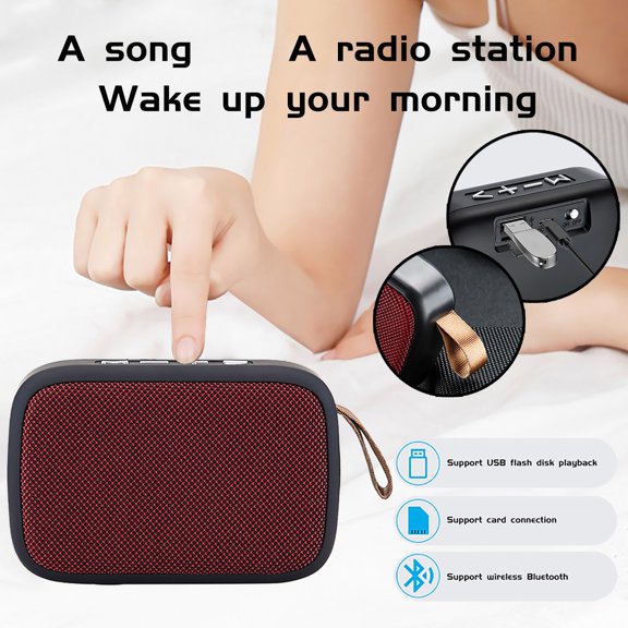 BotaniNest Portable Wireless Bluetooth Stereo SD Card FM Speaker For Smartphone Tablet Laptop
