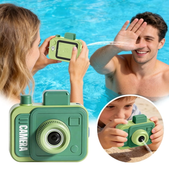 BotaniNest Prank Camera Water Gun, Camera Water Gun, Pull the Trigger and Shoot Backwards, Press the Button and Shoot Forwards (Green)