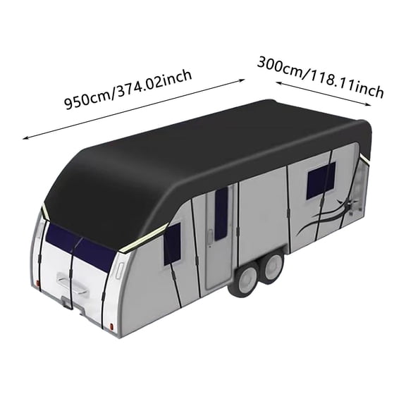 BotaniNest RV Roof Cover With Reflective Strips Heavy Duty For Outdoor Travel Trailer And Camper Storage
