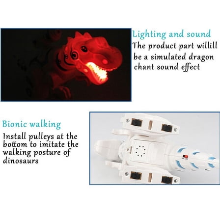 BotaniNest Robot Toy Dinosaur Interactive Intelligent Remote Control Walking Dinosaur Remote control robot