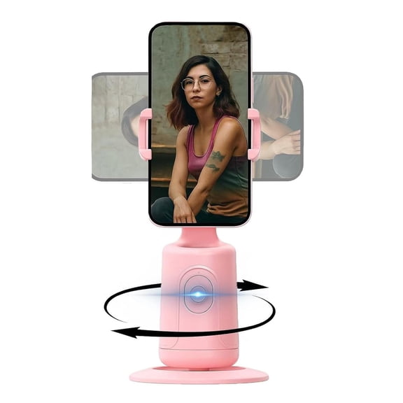 BotaniNest Smart AI Facial Recognition Phone Auto Face Tracking Tripods 360 Rotation With Stand No App Flippable And Adjustable Angle Camera Stand Without Tripod