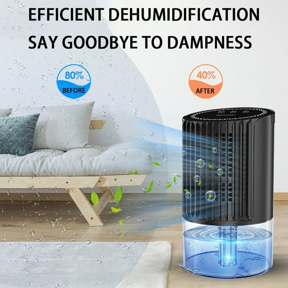 BotaniNest Smart Home Dehumidifier Mini Portable Quiet Energy Efficient For Bedroom Bathroom Basement Closet YP2119