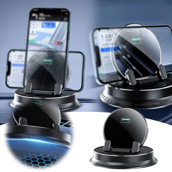BotaniNest Smart Induction Auto Clamping Car Phone Holder 360° Rotation Universal For All Phones Drop Hook Design TPR Silicone Hands & No Installation