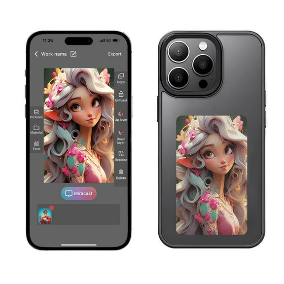 BotaniNest Smart Photo Rear Projection DIY Phone Case Customizable Phone Case For I14/I15 Series