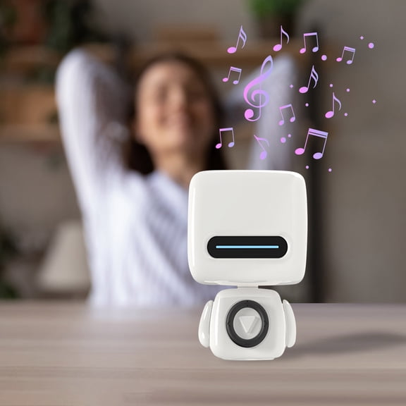 BotaniNest Smart Speaker Multifunction Compact Built In Mic Portable Speaker Cute Robot Shape For Photo Taking