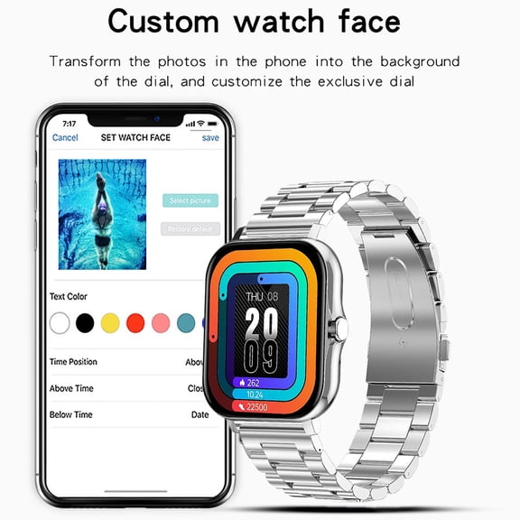 BotaniNest Smart Watch With 1.83 Inch Screen Fitness Calling Heart Rate Sleep Tracking